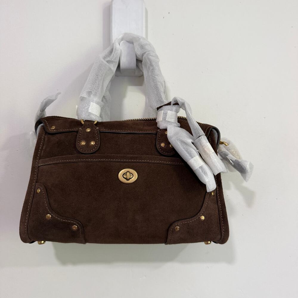 COACH Rider Satchel Bag 24 Dark Chocolate CFN70 - Picture 3 of 7